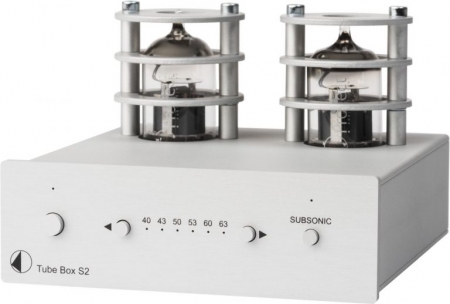 Pro-Ject Tube Box S2, RIAA-steg silver i gruppen Hjemmestereo / Forstærker / RIAA-forstærker hos BRL Electronics (10203010034)