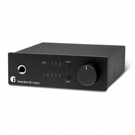 Pro-Ject Head Box S2 Digital hörlursförstärkare med DAC & förstegsutgång, svart i gruppen Hjemmestereo / Hovedtelefoner / Hovedtelefonforstærkere hos BRL Electronics (10203010047)