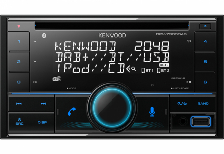 Kenwood DPX-7300DAB, bilstereo med Bluetooth, CD-spelare & DAB+ i gruppen Bilstereo / Autoradio / 2DIN hos BRL Electronics (121DPX7300DAB)