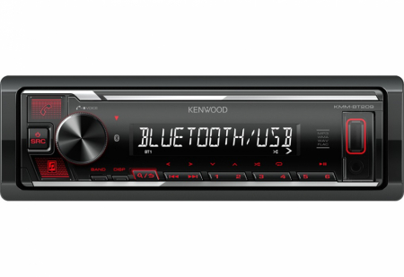Kenwood KMM-BT209, bilstereo med Bluetooth, USB/AUX och kort chassi i gruppen Bilstereo / Autoradio / 1DIN hos BRL Electronics (121KMMBT209)
