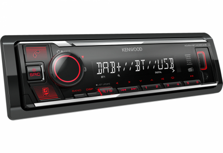 Kenwood KDC-BT408DAB, bilstereo med Bluetooth, kort chassi & DAB+ i gruppen Bilstereo / Autoradio / 1DIN hos BRL Electronics (121KMMBT408DAB)