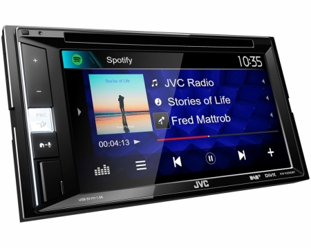 JVC KW-V255DBT, bilstereo med Bluetooth och DAB i gruppen Bilstereo / Autoradio / 2DIN hos BRL Electronics (130KWV255DBTE)