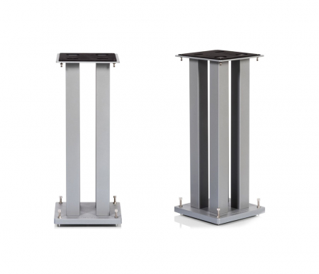 Norstone Stylum Square, högtalarstativ i silverfinish i gruppen Hjemmestereo / Tilbehør / Højttalertilbehør hos BRL Electronics (143NORSTYSQSRS)