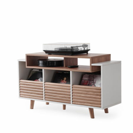 NorStone Oslo Vinyl 1200 mediebænk hvid/eg i gruppen Nyheder hos BRL (143OSLOVI1200WO)