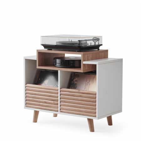NorStone Oslo Vinyl 800 Mediebænk, hvid/eg i gruppen Nyheder hos BRL (143OSLOVI800WO)