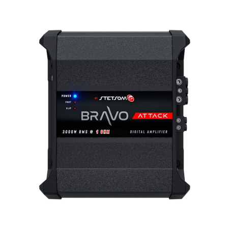 Stetsom BRAVO ATTACK 3000 1 Ohm, fuldregister monoblok i gruppen Nyheder hos BRL (160BRAVOATTACK30001)