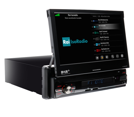 Macrom M-AN6560DAB bilstereo med motoriserad skärm, Android 10, DAB+ och Bluetooth i gruppen Bilstereo / Autoradio / 1DIN hos BRL (175MAN6560DAB)