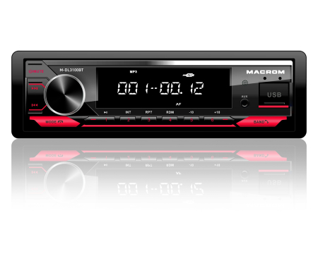 Macrom M-DL3100BT, bilstereo med Bluetooth och 2 par lågnivåutgångar i gruppen Bilstereo / Autoradio / 1DIN hos BRL (175MDL3100BT)