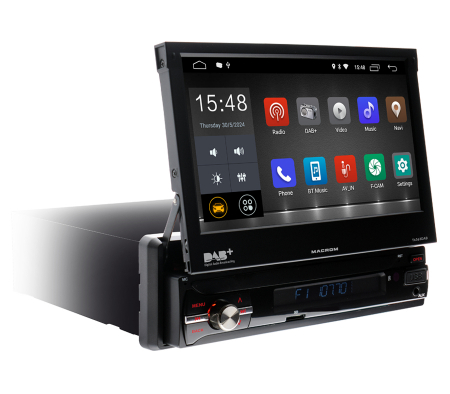 Macrom M-T6563DAB bilstereo med motoriseret skærm, Android 10 & mere i gruppen Nyheder hos BRL (175MT6563DAB)
