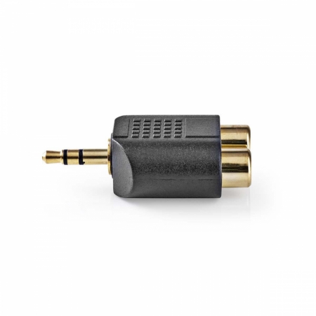 Nedis stereoadapter 1x 3,5mm hane till 2x RCA hona i gruppen Hjemmestereo / Kabler / Forskellige kabler og adaptere hos BRL (176CABW22940AT)