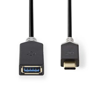 Nedis USB 3.0-kabel USB-C hane - A-hona 0.15m i gruppen Hjemmestereo / Kabler / Forskellige kabler og adaptere hos BRL Electronics (176CBW61710AT015)