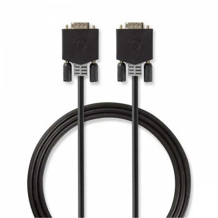Nedis VGA-kabel. VGA-hane till VGA-hane, 2m i gruppen Hjemmestereo / Kabler / Forskellige kabler og adaptere hos BRL (176CCBW59000AT20)