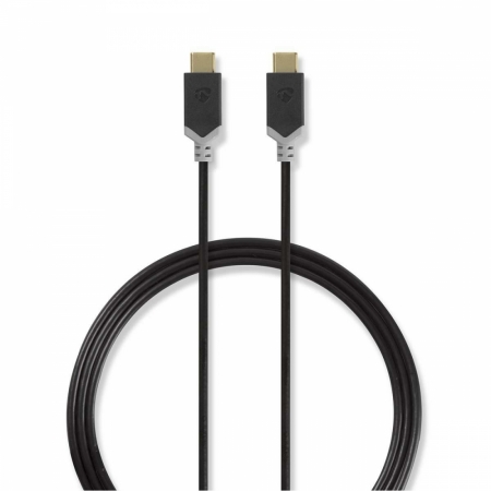 Nedis USB 2.0 USB-C hane till USB-C hane, 1m i gruppen Bilstereo / Smartphone i bilen / Tilbehør til mobiltelefonen hos BRL (176CCBW60700AT10)