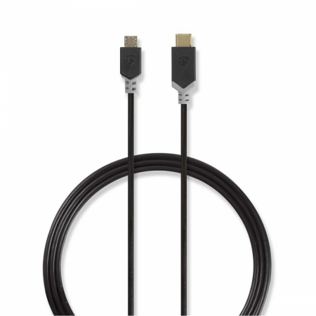 Nedis USB 2.0 USB-C hane till Micro-USB hane, 1m i gruppen Bilstereo / Smartphone i bilen / Tilbehør til mobiltelefonen hos BRL Electronics (176CCBW60750AT10)