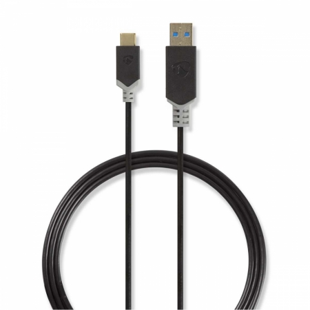 Nedis USB 3.1 USB-C hane till USB-A hane, 1m i gruppen Bilstereo / Smartphone i bilen / Tilbehør til mobiltelefonen hos BRL Electronics (176CCBW61600AT10)