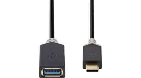 Nedis USB 3.0 USB-C hane till USB-A hona, 0.15m i gruppen Bilstereo / Smartphone i bilen / Tilbehør til mobiltelefonen hos BRL Electronics (176CCBW61710AT015)