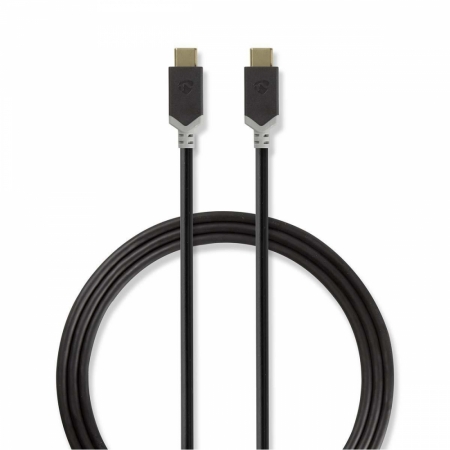 Nedis USB 3.1 USB-C hane till USB-C hane, 1m i gruppen Bilstereo / Smartphone i bilen / Tilbehør til mobiltelefonen hos BRL Electronics (176CCBW64750AT10)