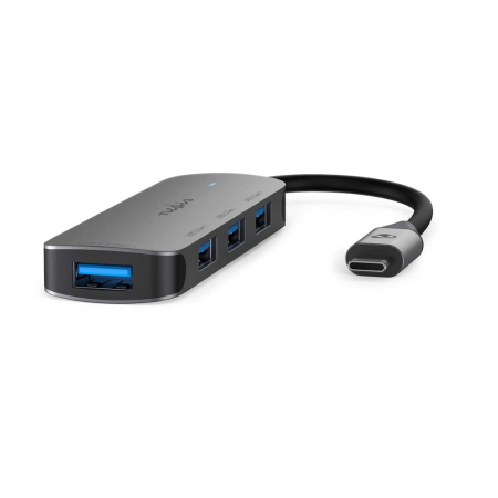 Nedis USB-C-hub, 4 USB-A-porte, 5 Gbit/s i gruppen Hjemmestereo / Kabler / Forskellige kabler og adaptere hos BRL (176CCGB64220GY01)
