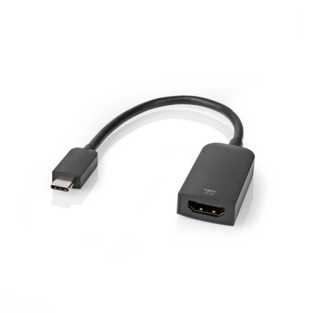 Nedis USB-C til HDMI-adapter, 4K/60 Hz, 0,2 meter i gruppen Hjemmestereo / Kabler / Forskellige kabler og adaptere hos BRL (176CCGB64652BK02)