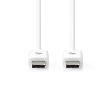NEDIS 176CCGL60700WT30 USB-C-kabel, hvid, 3 meter i gruppen Hjemmestereo / Kabler / Digitale kabler hos BRL (176CCGL60700WT30)
