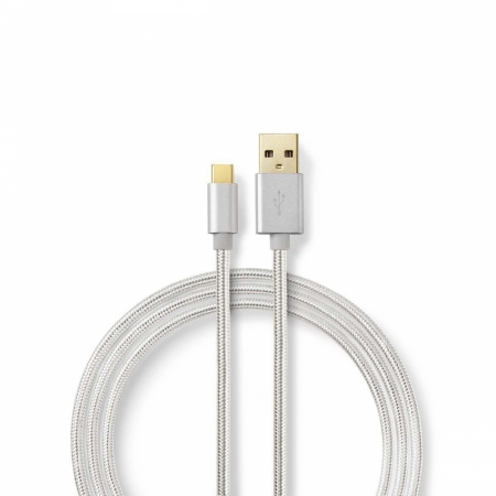 Nedis USB-A till USB-C kabel i gruppen Bilstereo / Smartphone i bilen / Tilbehør til mobiltelefonen hos BRL Electronics (176CCTB60600ALVAR)