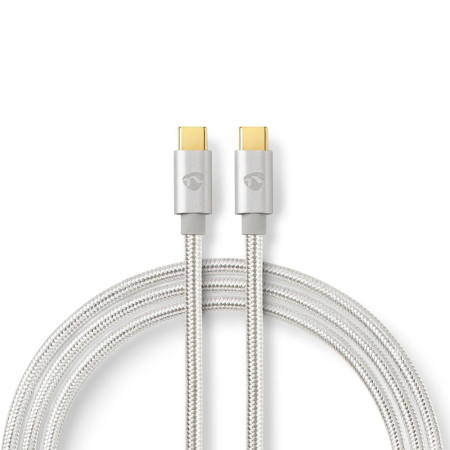 Nedis USB-C-kabel, 100 W, 480 Mbit/s, 1 meter i gruppen Hjemmestereo / Kabler / Forskellige kabler og adaptere hos BRL (176CCTB60800AL10)