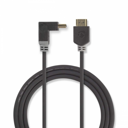 Nedis höghastighets HDMI-kabel med vinklad kontakt, 2m i gruppen Hjemmestereo / Kabler / HDMI hos BRL (176CVBW34200AT20)