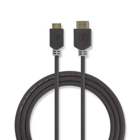 Nedis HDMI till HDMI-mini-kabel, 2m i gruppen Hjemmestereo / Kabler / HDMI hos BRL (176CVBW34500AT20)