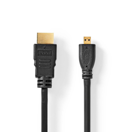 Nedis HDMI til Micro-HDMI-kabel, 1,5 meter i gruppen Hjemmestereo / Kabler / HDMI hos BRL (176CVGL34700BK15)