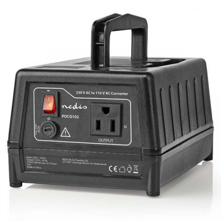 Strömomvandlare 230V-110V, upp till 300W i gruppen Hjemmestereo / Tilbehør / Subwoofertilbehør hos BRL (176POCO102)