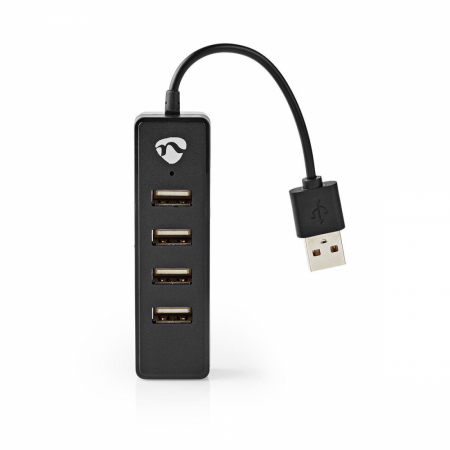 USB-hubb, 4-port i gruppen Hjemmestereo / Kabler / Forskellige kabler og adaptere hos BRL Electronics (176UHUBU2420BK)