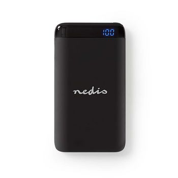 Nedis powerbank 6000 mAh, USB-A & USB-C 3.0 utgång i gruppen Hjemmestereo / Tilbehør / Powerbanks hos BRL Electronics (176UPBK6010BK)