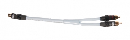 SUPRA Y-Link Adapter F-M 25 cm, 1 hona till 2 hanar i gruppen Hjemmestereo / Kabler / Subwooferkabel hos BRL Electronics (215YLINK1F2M)