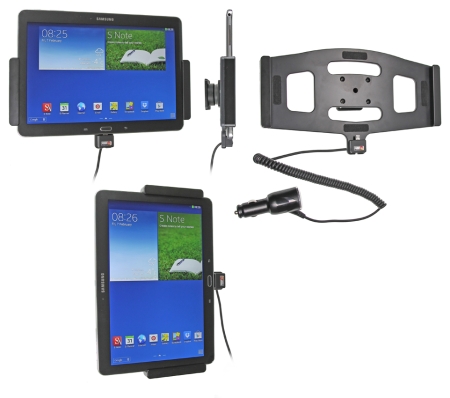 Brodit Aktiv holder med cigarettkontakt, Samsung Galaxy Note 10.1 (2014 Edition) SM-P6000/SM-P6050 i gruppen Bilstereo / Smartphone i bilen / Mobilholdere hos BRL (240512598)