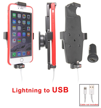 Brodit Holder til Kabeltilslutning, Apple iPhone 6 Plus/6S Plus/7 Plus/8 Plus/Xs Max i gruppen Bilstereo / Smartphone i bilen / Mobilholdere hos BRL (240514671)