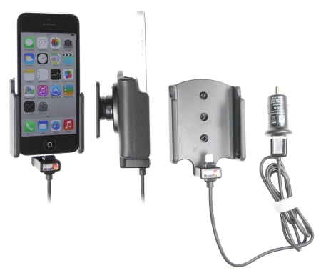 Brodit Aktiv holder med USB-kabel og cigaretadapter, Apple iPhone 5C  i gruppen Bilstereo / Smartphone i bilen / Mobilholdere hos BRL (240521562)