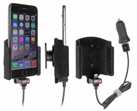 Brodit Aktiv holder med USB-kabel og cigaretadapter, Apple iPhone 6/6S/7 i gruppen Bilstereo / Smartphone i bilen / Mobilholdere hos BRL (240521660)