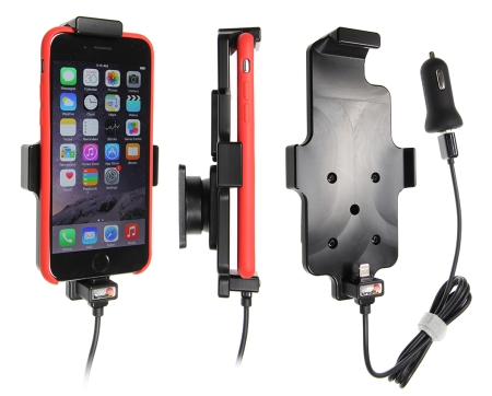 Brodit Aktiv holder med USB-kabel og cigaretadapter, Apple iPhone 12 Mini/13 Mini/6/6S/7/8/SE 2nd Gen 2020 i gruppen Bilstereo / Smartphone i bilen / Mobilholdere hos BRL (240521662)