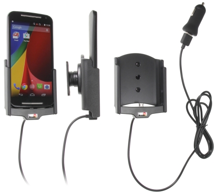 Brodit Aktiv holder med USB-kabel og cigarettadapter, Motorola Moto G (2nd Gen)  i gruppen Bilstereo / Smartphone i bilen / Mobilholdere hos BRL (240521710)