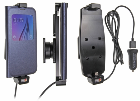 Brodit Aktiv holder med USB-kabel og cigaretadapter, Samsung Galaxy S6/S6 edge/S7 i gruppen Bilstereo / Smartphone i bilen / Mobilholdere hos BRL (240521724)