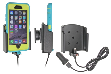 Brodit Aktiv holder med USB-kabel og cigaretadapter, Apple iPhone 6/6S i gruppen Bilstereo / Smartphone i bilen / Mobilholdere hos BRL (240521732)