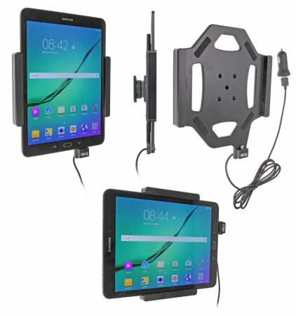 Brodit Aktiv holder med USB-kabel og cigaretadapter, Samsung Galaxy Tab S2 9.7 SM-T810/SM-T813/SM-T815/SM-T819  i gruppen Bilstereo / Smartphone i bilen / Mobilholdere hos BRL (240521782)
