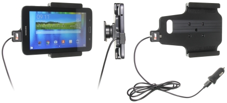 Brodit Aktiv holder med USB-kabel og cigaretadapter, Samsung Galaxy Tab 3 Lite  i gruppen Bilstereo / Smartphone i bilen / Mobilholdere hos BRL (240521838)