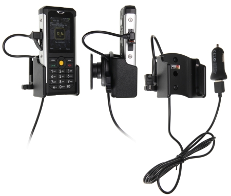 Brodit Aktiv holder med USB-kabel og cigarettadapter, CAT B100  i gruppen Bilstereo / Smartphone i bilen / Mobilholdere hos BRL (240521847)