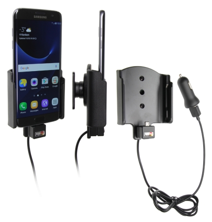 Brodit Aktiv holder med USB-kabel og cigaretadapter, Samsung Galaxy S7 Edge  i gruppen Bilstereo / Smartphone i bilen / Mobilholdere hos BRL (240521866)