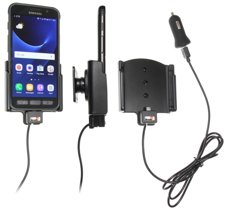 Brodit Aktiv holder med USB-kabel og cigarettadapter, Samsung Galaxy S7 Active  i gruppen Bilstereo / Smartphone i bilen / Mobilholdere hos BRL (240521903)