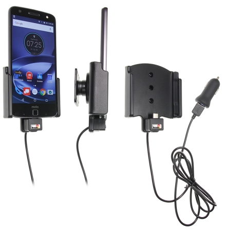 Brodit Aktiv holder med USB-kabel og cigaretadapter, Motorola Moto Z Force Droid  i gruppen Bilstereo / Smartphone i bilen / Mobilholdere hos BRL (240521912)