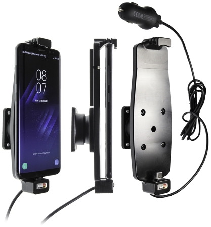 Brodit Aktiv holder med USB-kabel og cigarettadapter, Samsung Galaxy S10/S8/S9 i gruppen Bilstereo / Smartphone i bilen / Mobilholdere hos BRL (240521964)