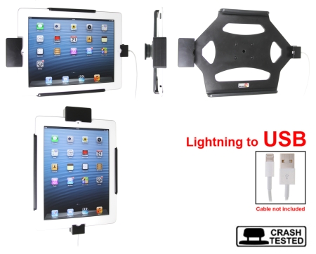 Brodit Holder med fjederlås, Apple iPad 4th Gen (A1458, A1459, A1460)/With Retina (Lightning Connector) i gruppen Bilstereo / Smartphone i bilen / Mobilholdere hos BRL (240546494)