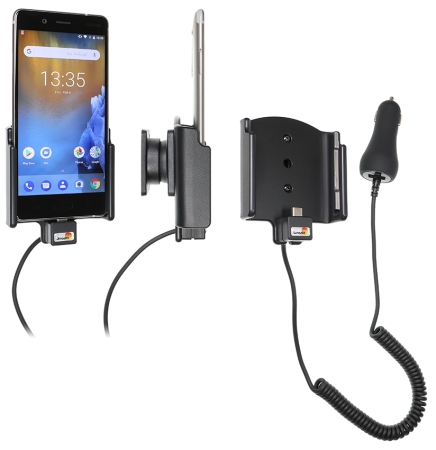 Brodit Aktiv holder med cigarettkontakt, Nokia 8  i gruppen Bilstereo / Smartphone i bilen / Mobilholdere hos BRL (240712030)